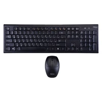 کیبورد و ماوس بی سیم هترون مدل HKCW130، سوییچ ممبران، Full-Size
