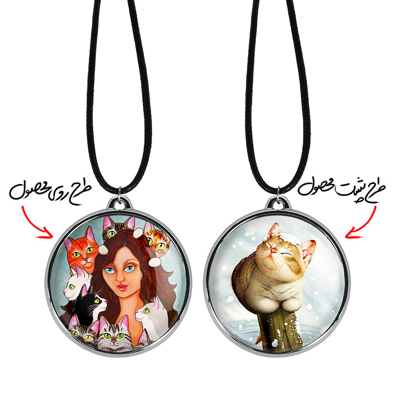 گردنبند خندالو مدل گربه و دختر کد 59355933
