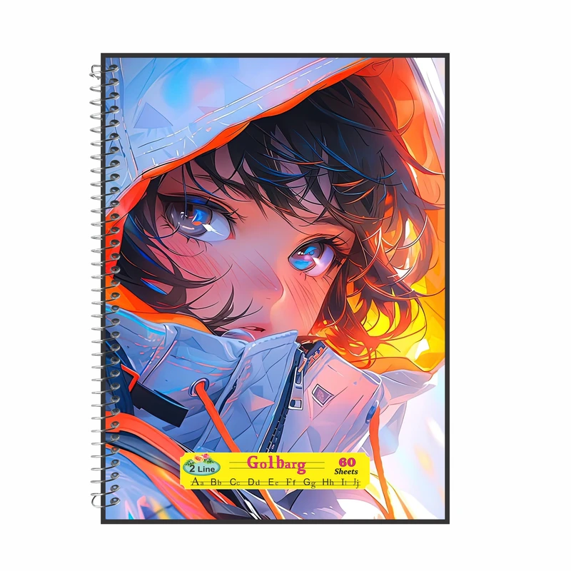 دفتر زبان 60 برگ گلبرگ مدل پسرانه کد 2355