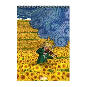 دفتر شطرنجی 100 برگ آلبالو طرح ونگوک کد 5007