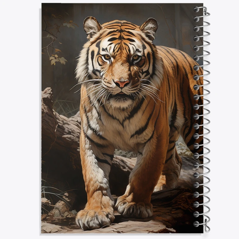 دفتر ژورنال نویسی 50 برگ خندالو مدل نقطه ای طرح ببر کد F442