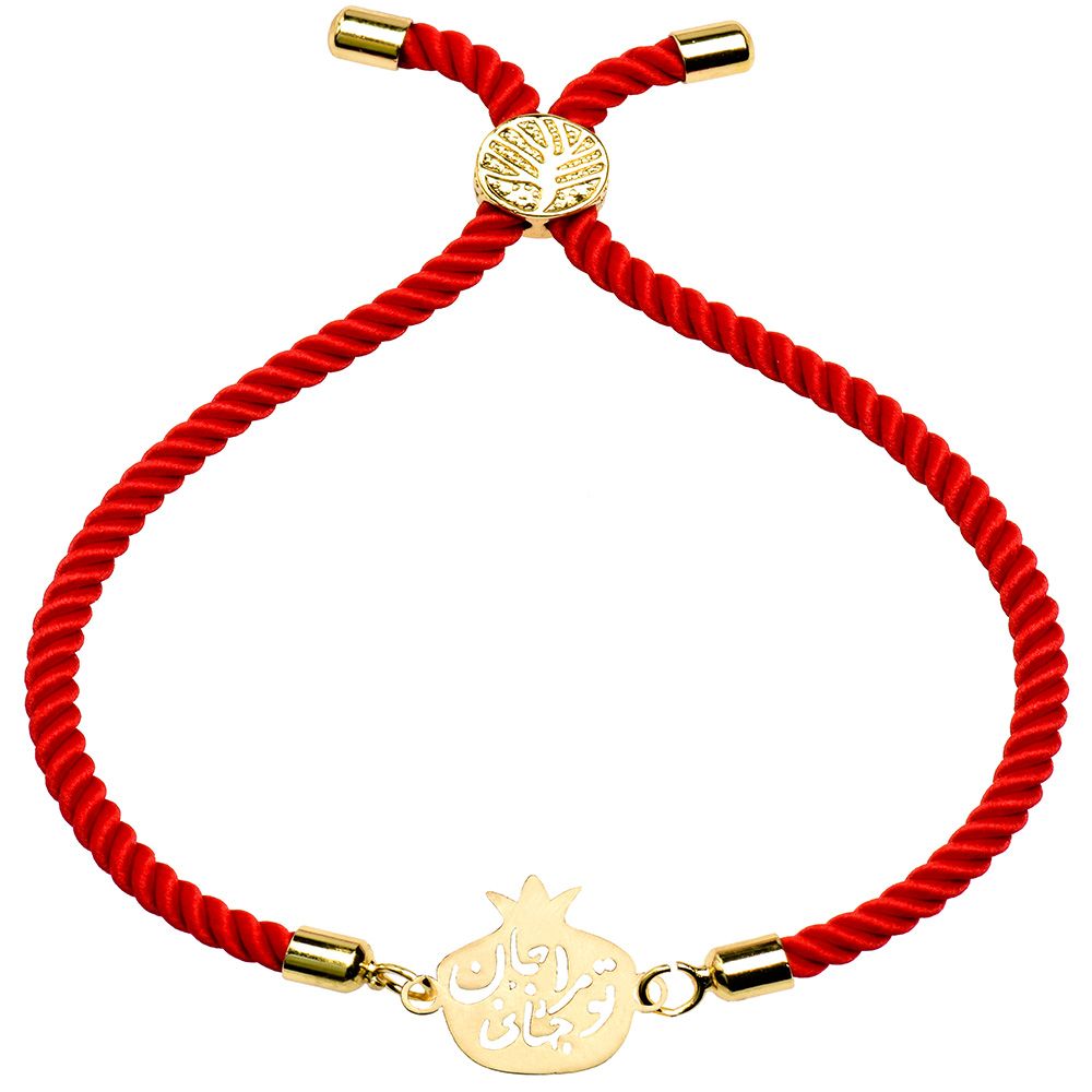 دستبند طلا 18 عیار دخترانه کرابو طرح انار جان و جهانی مدل Krd1345