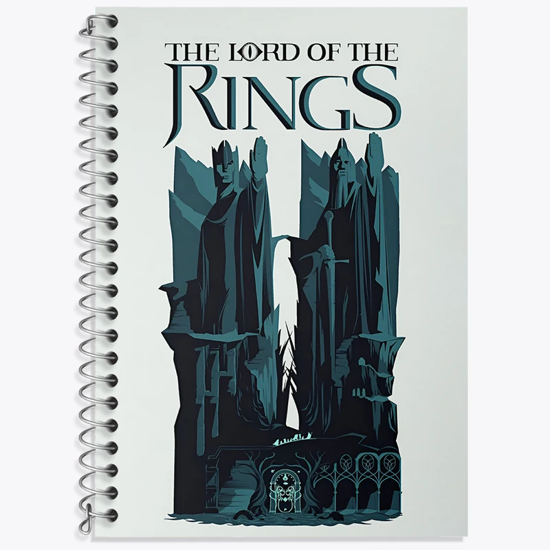 دفتر زبان 50 برگ خندالو مدل دو خط طرح ارباب حلقه ها (Lord of the Rings)  کد N2654