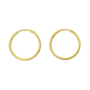 گوشواره حلقه‌ای طلا 18 عیار زنانه کاج گلد گالری مدل حلقه ای