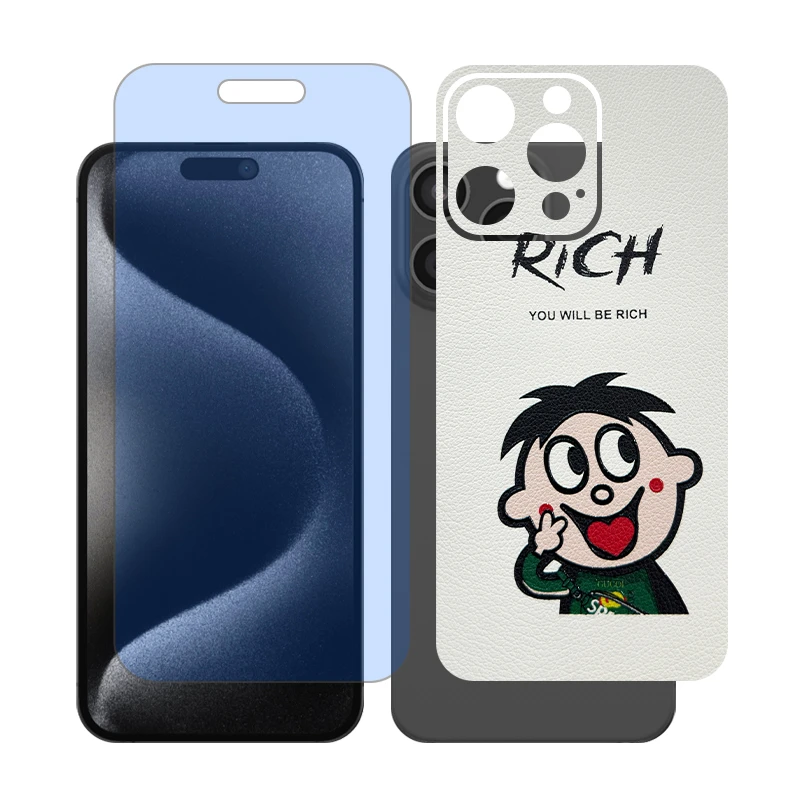 محافظ صفحه نمایش بلو کات گلس مدل Together مناسب برای گوشی موبایل اپل iPhone 15 Pro Max به همراه برچسب پوششی پشت گوشی