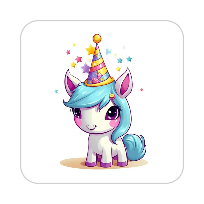 زیر لیوانی کاکتی طرح اسب تک شاخ و یونیکورن مدل mp29828