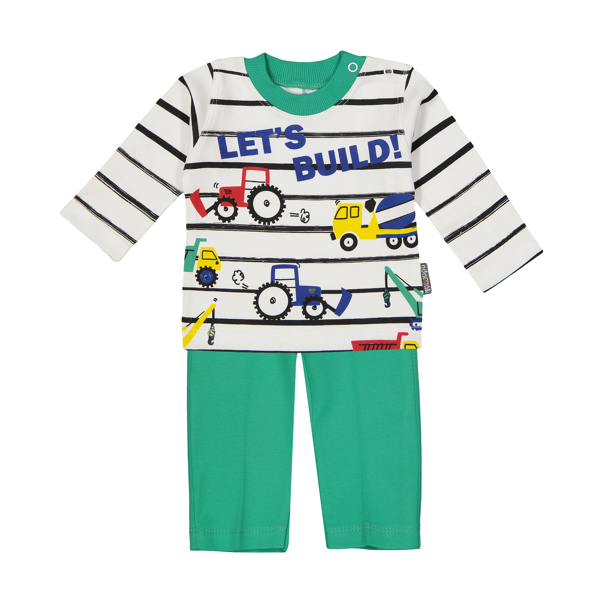 ست تی شرت و شلوار نوزادی پسرانه آدمک مدل 2171122-43
