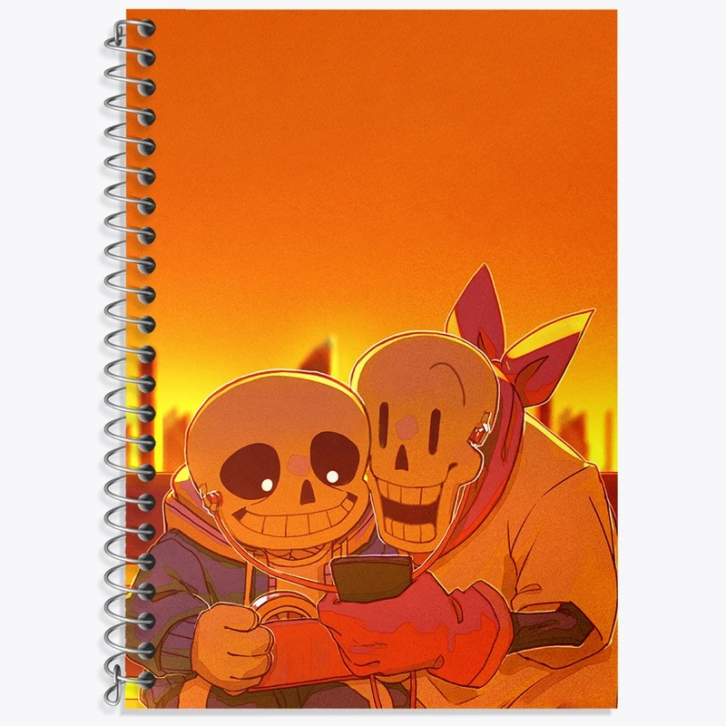 دفتر زبان 50 برگ خندالو مدل دو خط طرح بازی آندرتیل (Undertale) کد 31752