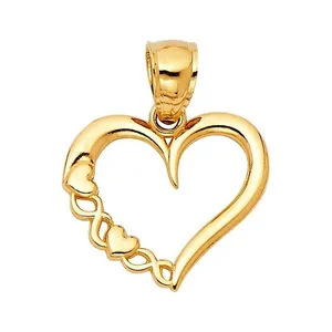 آویز گردنبند طلا 18 عیار زنانه قیراط طرح قلب کد GH4899