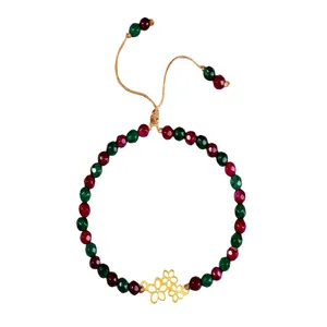 دستبند نقره زنانه طرح گل