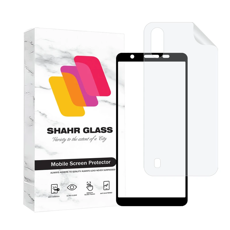 محافظ صفحه نمایش سرامیکی مات شهر گلس مدل MCERAMNANOSH مناسب برای گوشی موبایل سامسونگ Galaxy A01 Core / M01 Core به همراه محافظ پشت گوشی
