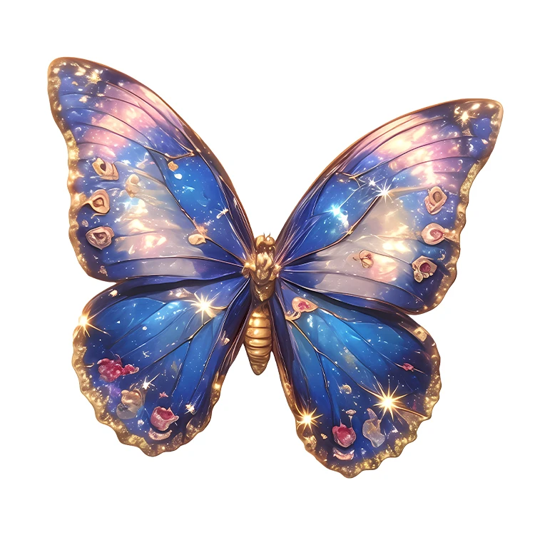 استیکر پارچه و لباس پاد آفرین مدل کارتونی پروانه کیوت کد S9416