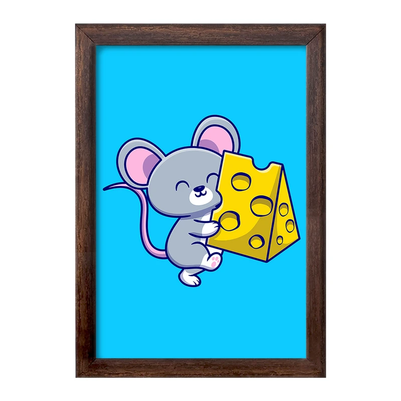 تابلو خندالو طرح  حیوانات بامزه موش کد 25439