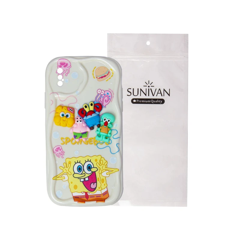  کاور سانیوان مدل باب اسفنجی مناسب برای گوشی موبایل اپل iPhone X / XS