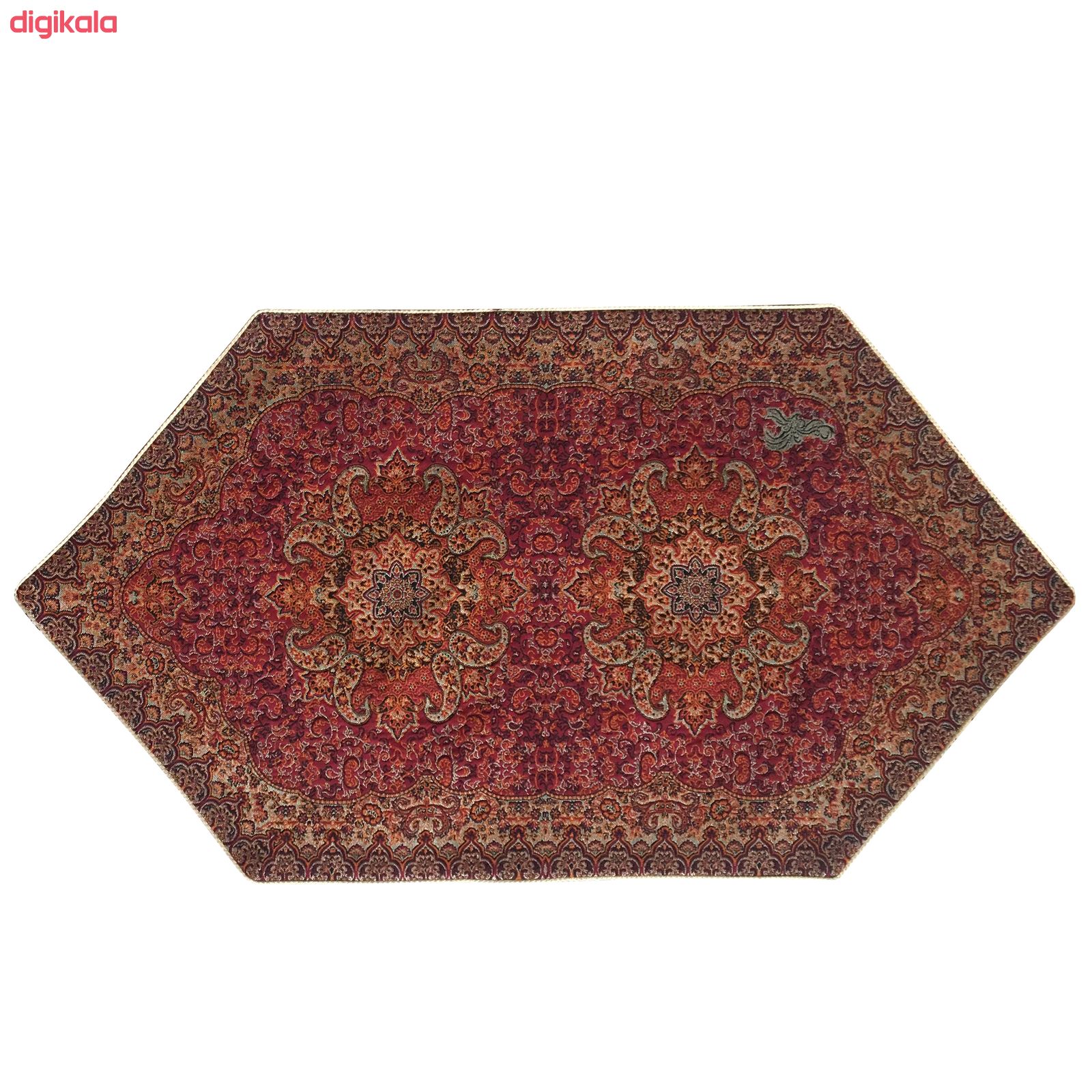 ست 5 تکه رومیزی ترمه سیمرغ یزد کد 7061 main 1 2