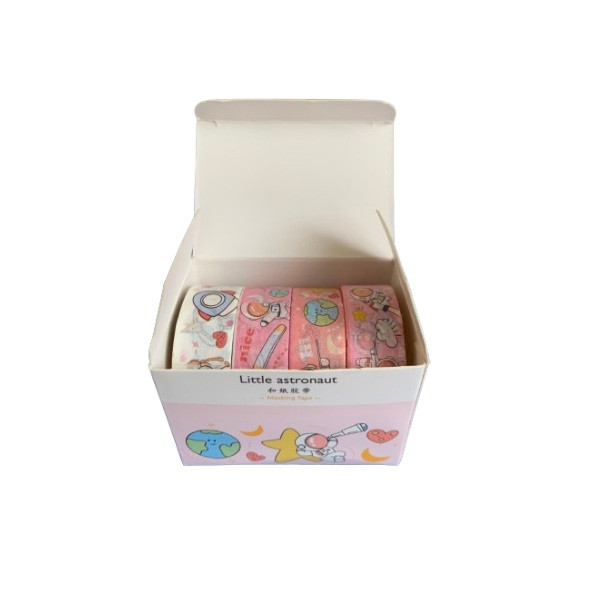 چسب نواری مدل واشی طرح فضانورد کوچولو کد 01 عرض 1.5 سانتی متر بسته 4 عددی