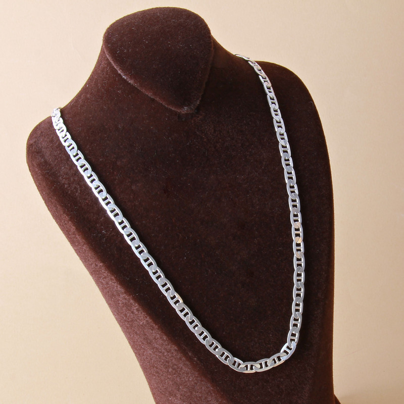 زنجیر نقره مردانه بازرگانی میلادی کد ZR_006