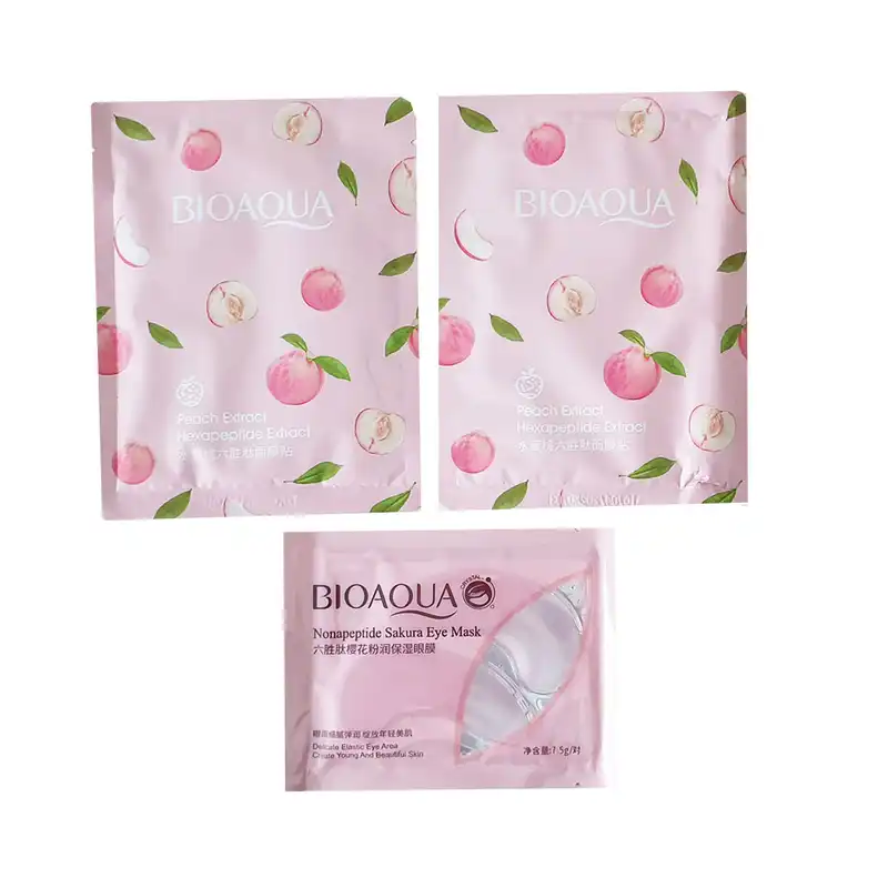ماسک صورت بایوآکوا مدل هلو وزن 25 گرم بسته 2 عددی به همراه ماسک زیر چشم بایوآکوا مدل شکوفه گیلاس وزن 7.5 گرم