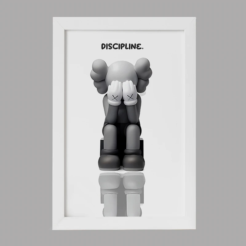 تابلو خندالو مدل عروسک کاز (kaws) کد F3991