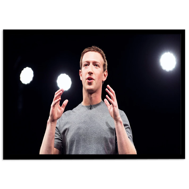 تابلو نوری بکلیت مدل طرح مارک زاکربرگ Mark Zuckerberg مدل لایت باکس B-s1943