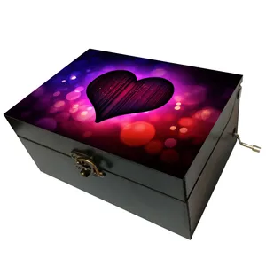 جعبه موزیکال مدل هندلی طرح عشق و قلب کد T1225
