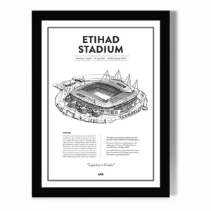 تابلو مدل دیواری طرح استادیوم منچسترسیتی Etihad Stadium کد FD039