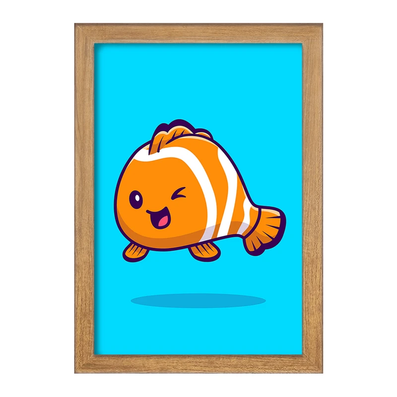 تابلو خندالو مدل حیوانات بامزه ماهی کد 29735