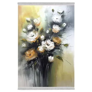 فرش پارچه‌ای دفه مدل فرشینه طرح مدرن کد 140