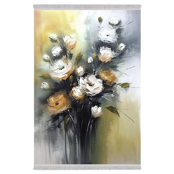 فرش پارچه‌ای دفه مدل فرشینه طرح مدرن کد 140