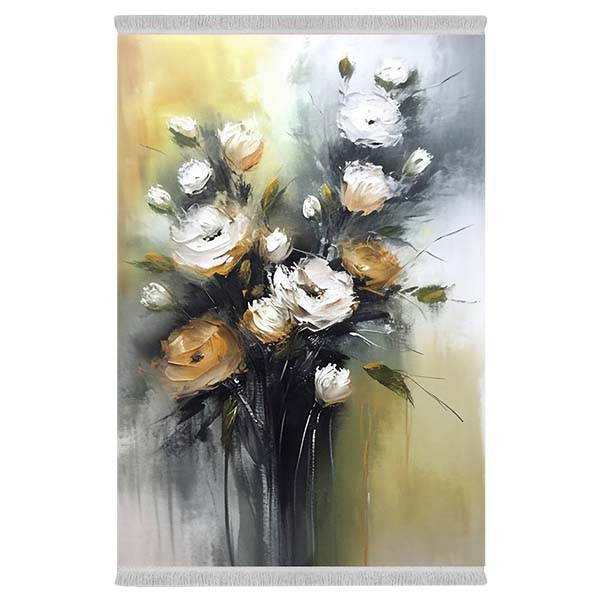 فرش پارچه‌ای دفه مدل فرشینه طرح مدرن کد 140