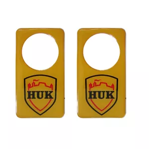 برچسب دور قفل درب خودرو طرح HUK کد k2424 مجموعه دو عددی