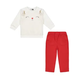 ست سویشرت و شلوار دخترانه ایندیگو مدل 2501927-01