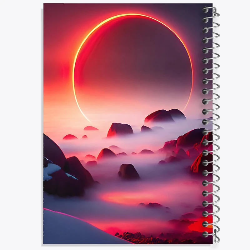 دفتر شطرنجی 50 برگ خندالو طرح کهکشان (galaxy) کد F6775