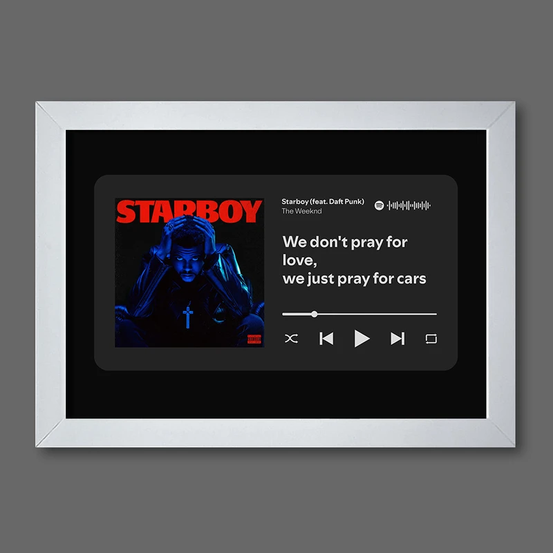 تابلو مدل موزیکال طرح Starboy (feat. Daft Punk) by The Weeknd