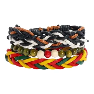 دستبند بافت طرح رنگی کد B330 بسته 3 عددی