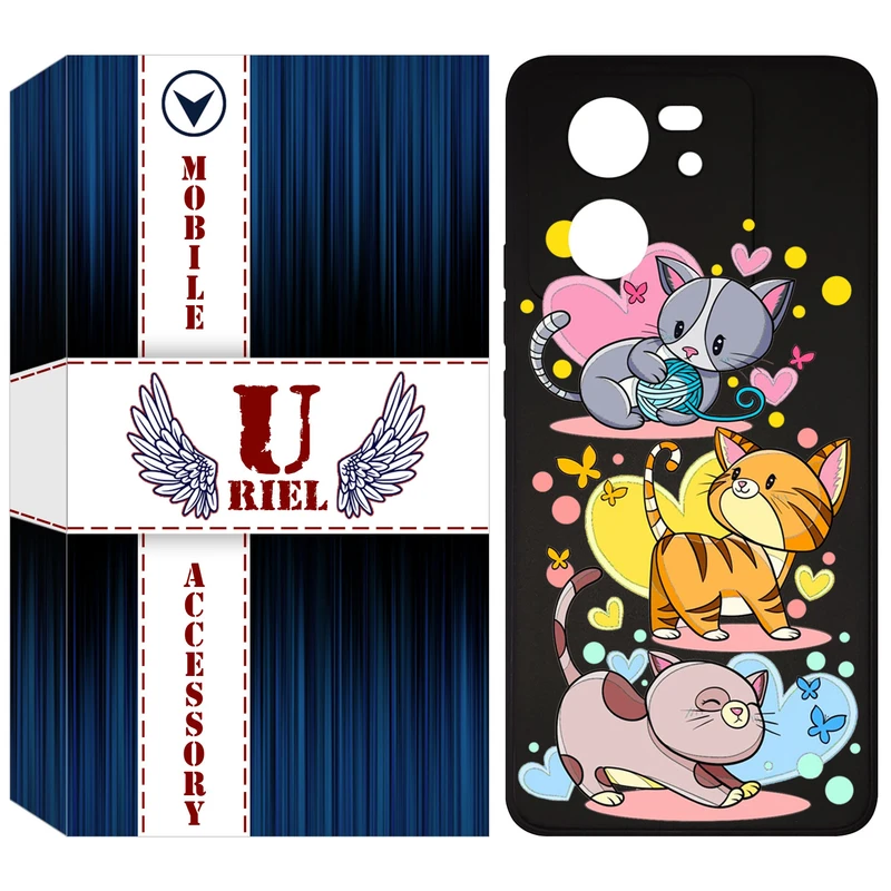 کاور یوریل مدل KSH کد 6 طرح گربه مناسب برای گوشی موبایل شیائومی 13T