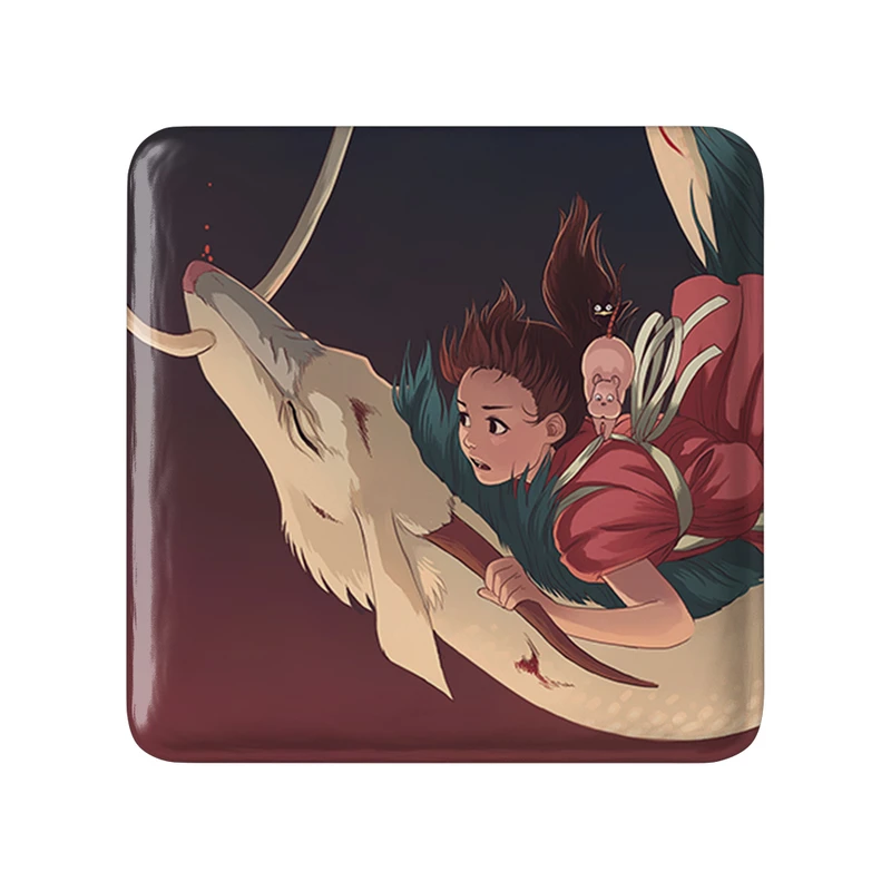 پیکسل خندالو طرح چیهیرو و هاکو انیمه شهر اشباح Spirited Away مدل مربعی کد 30257