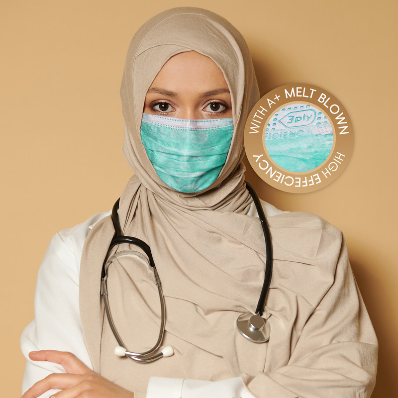 ماسک تنفسی مداکس مدل سه لایه بسته 10 عددی