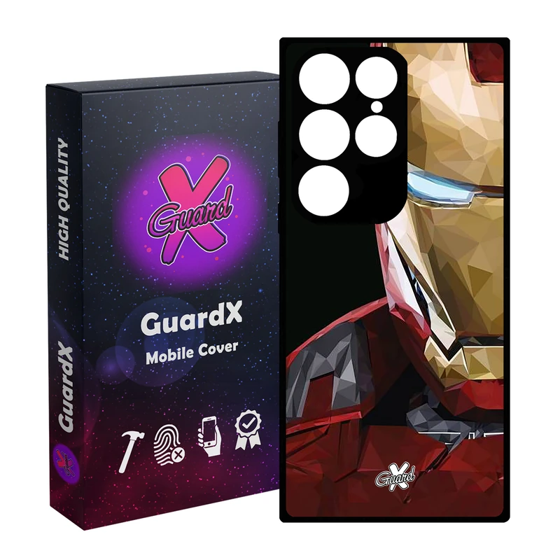 کاور گارد ایکس طرح Iron Man مدل Glass10048 مناسب برای گوشی موبایل سامسونگ Galaxy S24 Ultra