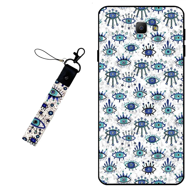 کاور مگافون طرح چشم نظر مدل 6464 مناسب برای گوشی موبایل سامسونگ Galaxy J4 Core به همراه بند