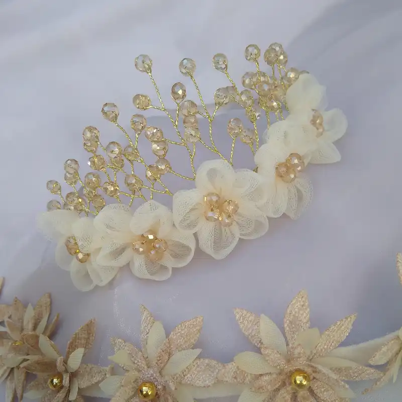 تاج مو دخترانه مدل گلدار