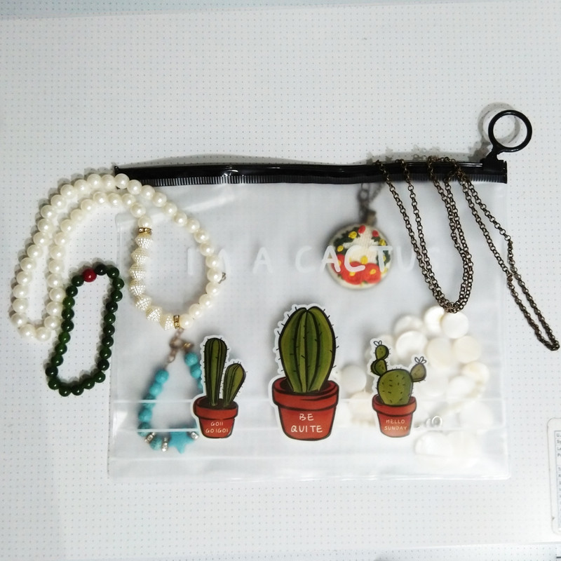 پوشه زیپ دار مدل کاکتوس سه گل