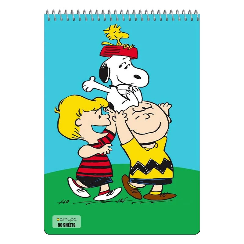 دفتر نقاشی 50 برگ سیمی کارنیکا طرح فیلم بادام زمینی ها مدل The Peanuts کد 34420
