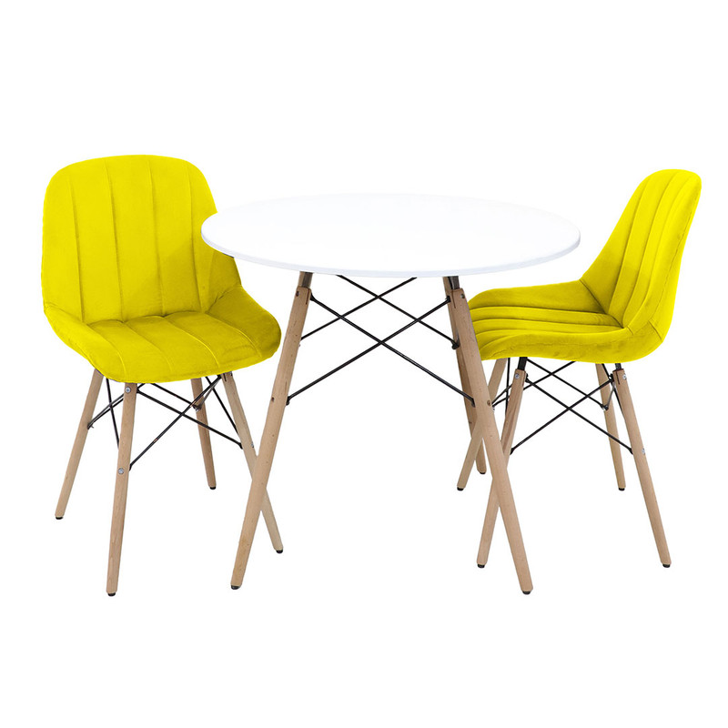 میز و صندلی ناهارخوری دو نفره مدل مایا لمسه کد gm01