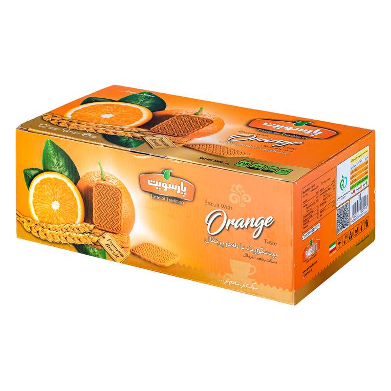 بیسکویت پذیرایی با طعم پرتقال پارسویت - 2800 گرم
