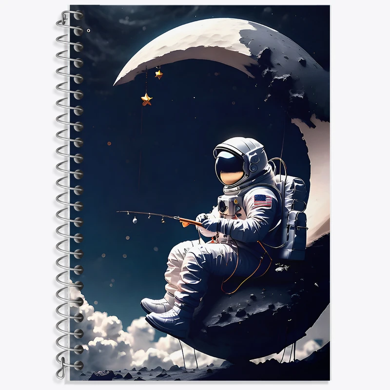 دفتر لغت 50 برگ خندالو طرح فضانورد کد F7010