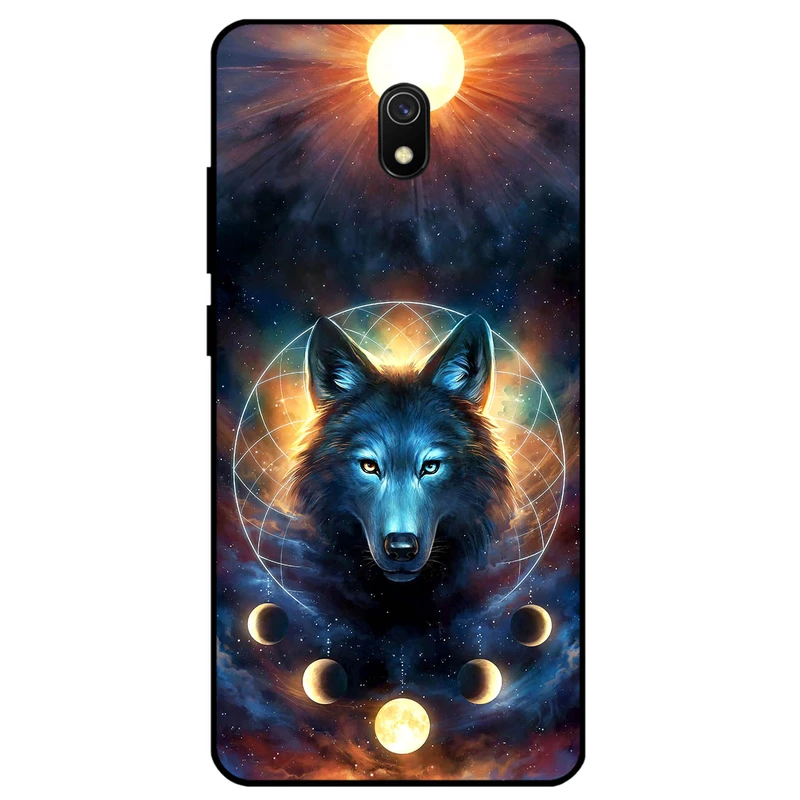 کاور مگافون طرح گرگ و ماه مدل 8006 مناسب برای گوشی موبایل شیائومی Redmi 8A
