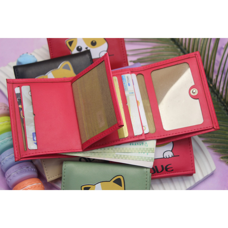 کیف پول زنانه مدل عشق گربه کد KZD-0114