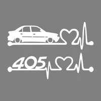 برچسب بدنه خودرو ماتریسیو طرح ضربان قلب ماشین 405 کد M314 مجموعه 2 عددی