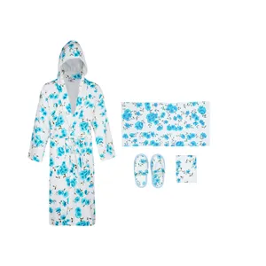  سرویس حوله پالتویی 4 تکه نارسیس طرح سارا سایز 125